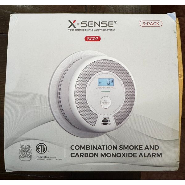 X-SENSE SC07 smoke and carbon monoxide alarm 3 pack