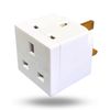 2-Way Plug Adaptor -13A Multi Plug Adaptor Extensions - Double Adapter Plug UK - Wall Plug Extension Double Socket 2 Way UK 3 Pin Plug Adaptor Extender Block Splitter -2 Plug Power Extender.