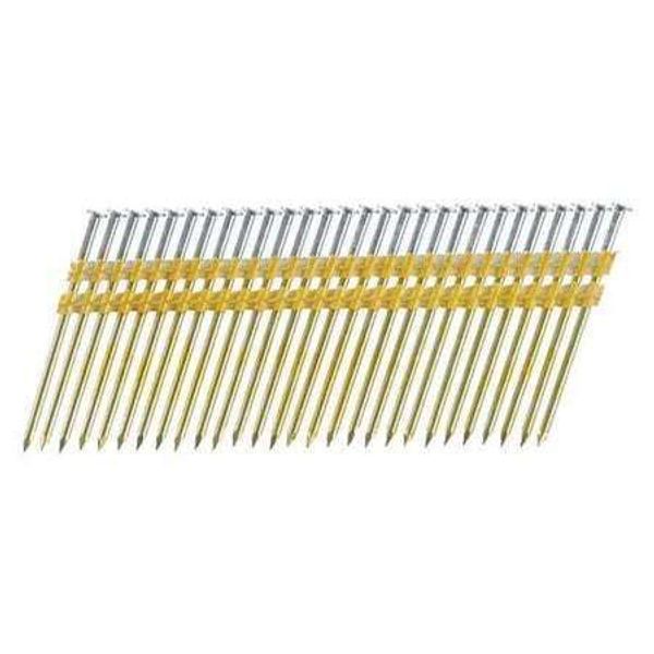 Senco Kd28apbsn Collated Framing Nail, 3-1/4 In L, 10.3 Ga, Bright, Flat Head,