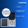 REV AquaForm, 0510231777 Socket - A/W Switch Combination, IP44, Double Pole, Surface-Mounted, Horizontal, Grey