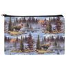 Moose Cabin Forest Woods Canoe Pattern Makeup Cosmetic Bag Organizer Pouch