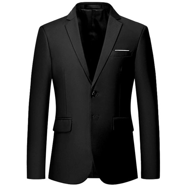 Blazer for Men Slim Fit Suit Jacket Sport Coats Formal Dress Jacket 2 Button Black