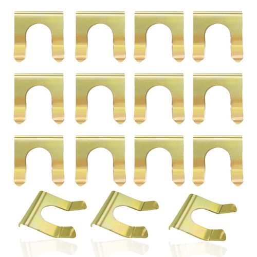 15 Pieces Brake Line Clips Metal Brake Line Retainer U Shaped Brake Hose Clips Replacement Hose Clamps Metal Brake Line Retainer Brake Cable Clip Brake Hose Lock for Auto Motorcycles Trucks