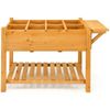 Raised Garden Bed Elevated Planter Box Kit w/8 Grids & Folding Tabletop