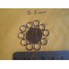 100 PCS. STAINLESS STEEL WELDED SOLID RING 5.5MM. I.D. 150 LBS. TEST.