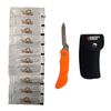 Hunter's Choice Replaceable Blade Folding Knife, w/ 10 Wiebe Wicked Sharp Blades and Carrying Case