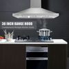 36 inch Wall Mount Range Hood Kitchen Vent 450CFM Stainless Steel 3-Speed Button
