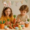 Heaven Sends Set of 6 Wicker Easter Carrots – Rustic Decorative Spring Ornaments for Easter Displays, Baskets & Table Décor