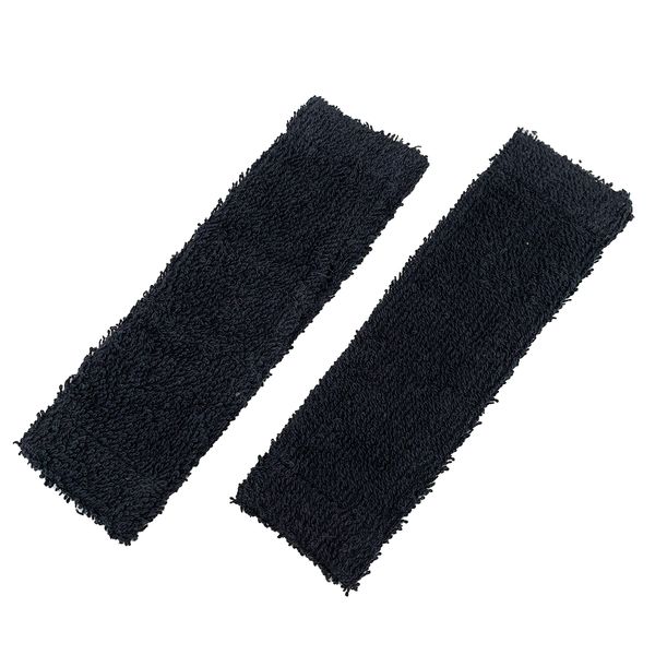 PAX-ASIAN #506 Helmet for Chin Strap, Sweat Pat, Antibacterial, Odor Resistant (Compatible with Work/Bike and Bicycle), Set of 2 (1, Black)
