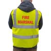 V Safety Fire Marshal Basic High-Visibility Safety Vest, Medium, Yellow Safety Sign