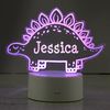 Dinosaur LED Lamp. Personalised Night Light. Colour Changing. Kid's Light