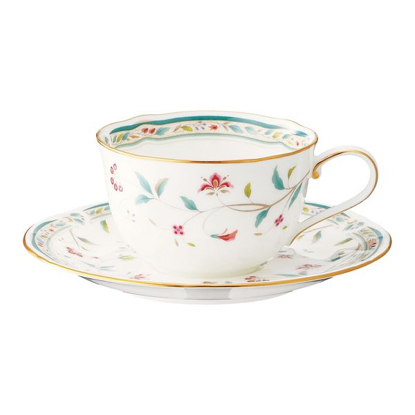 Noritake Bone China Cup and Saucer Set, Hana Sarasa Series