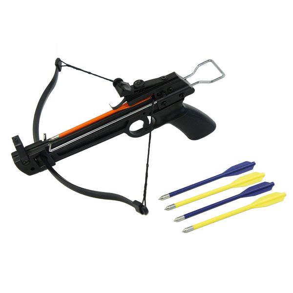 Avalanche Mini Crossbow Tactical Pistol – 50 LB Draw Weight, Shoots Bolts 150 FPS, Five ABS Bolts with Field Tips, Adjustable Sights, Target – Ideal Mini Crossbow for Avid Hunters