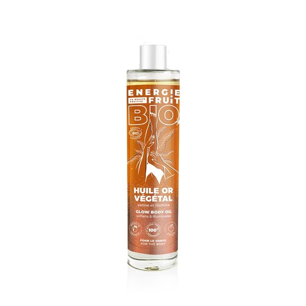 ENERGIE FRUIT Glitzeröl pflanzliches Gold | Bio-zertifiziert durch Ecocert, vegan, 100 ml