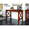 AFI Solid Wood Mid-Century Lexi Work Table with USB Charger in Walnut