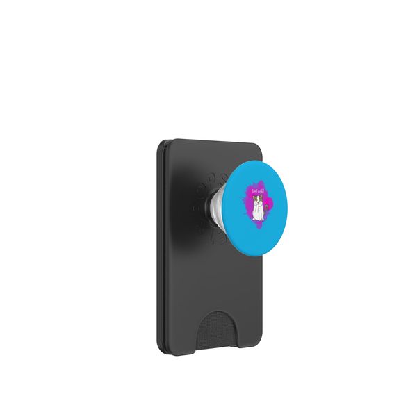 Cute Kitty Cat with Pick Painting! PopSockets PopWallet for MagSafe
