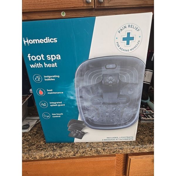 Brand New Homedics Spa Bubble Bliss Deluxe Foot-Bath + FREEBIES
