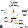 Polly's Hardwood Arch Swing for Birds, X-Small