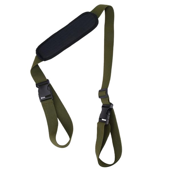GORGECRAFT Adjustable Carrying Strap Beach Chair Backpack Anti-Slip Shoulder Carry Straps Replacement Universal for Foldable Bikes Scooter Camping Backpacking Picnics Outdoor Olive Green 106-176cm