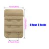 Tamlien Women Bra Extender 2 Hook,Soft Comfortable Bra Strap Extensions - 6 pcs Pack (Beige/Black)