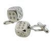Gambling Casino Crystal Encrusted Dice Cufflinks Presented in a Box