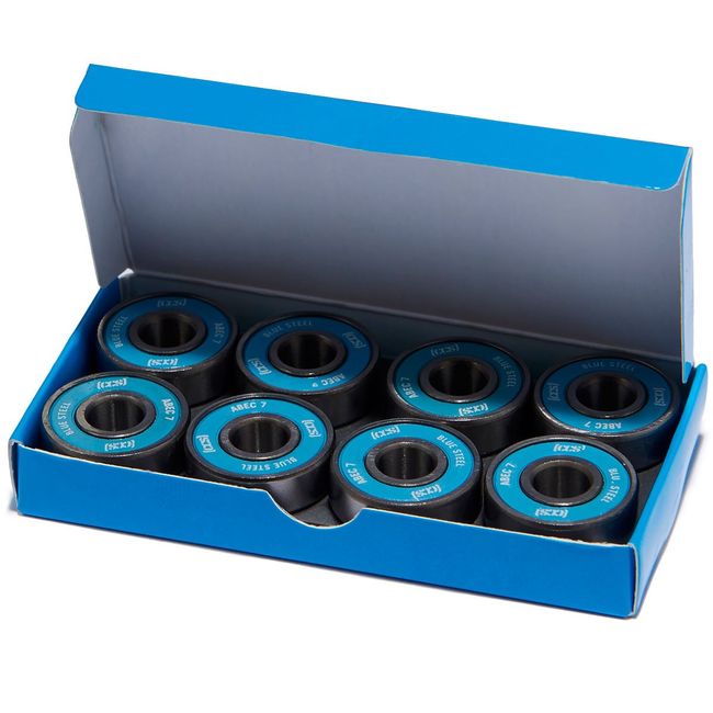 CCS Premium Skateboard Bearings - ABEC 7 and Ceramic (8 Pack, ABEC 7)