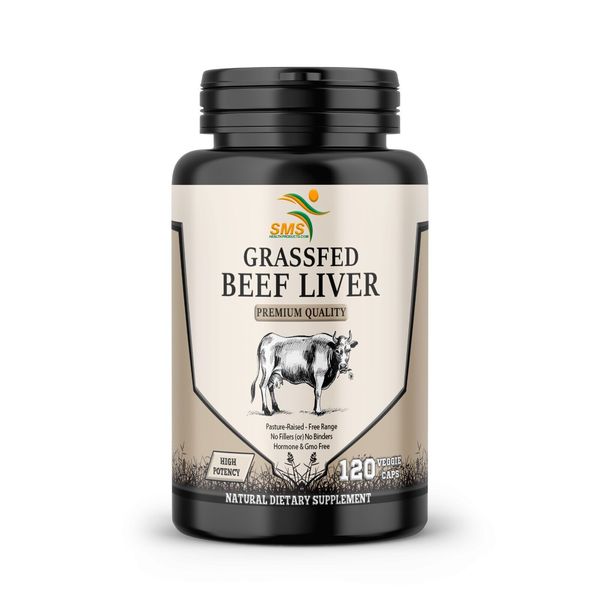 Desiccated Beef Liver Capsules, Certified 100% Grass Fed Undefatted 120 Capsules