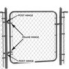 Black 2-3/8" Post Hinge - Use for 2-3/8" Outside Diameter Post/Pipe - Powder Coated Chain Link Post Gate Hinge - Nut/Bolt Included for Hinge - 2 Pack