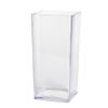 Clear Acrylic Cube Vase Hard Wearing Lightweight Durable Plastic 25cm High