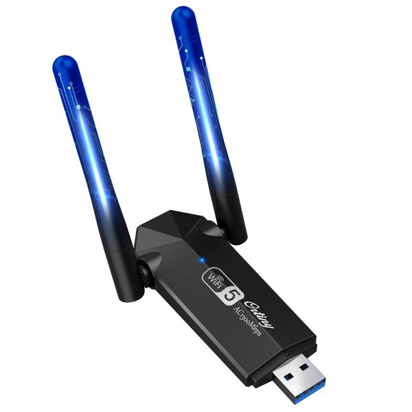 Ortiny Wifi Dongle, Dual Band USB Wifi Adapter 1300Mbps 5GHz WIFI Dongle for PC,Support Windows 11/10/8/7/Vista/XP, Mac OS