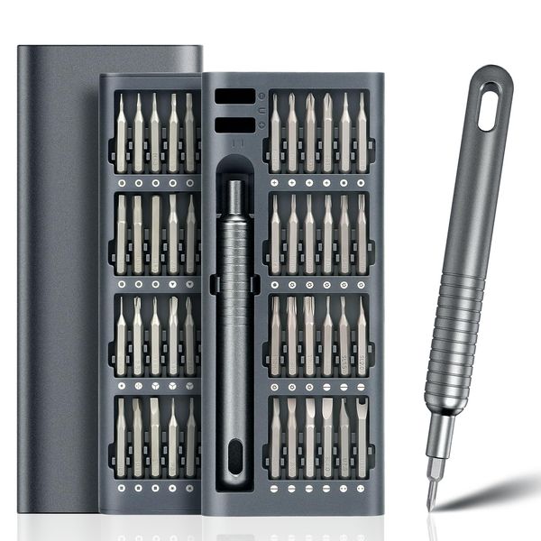 Precision Screwdriver Set, 51 in 1 Schraubendreher Set mit 48 Mini Schraubendreher Bits, Magnetischem Kreuzschlitz, Torx, Sechskant Schraubendreher Handwerkzeug Set für die Elektronik Reparatur