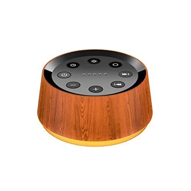 WHITE NOISE MACHINE Night Light Baby Adults Sleep Sound Timer Wood BROWNNOISE