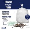 Plasticplace 65 Gallon Clear Trash Bags, 50 Count