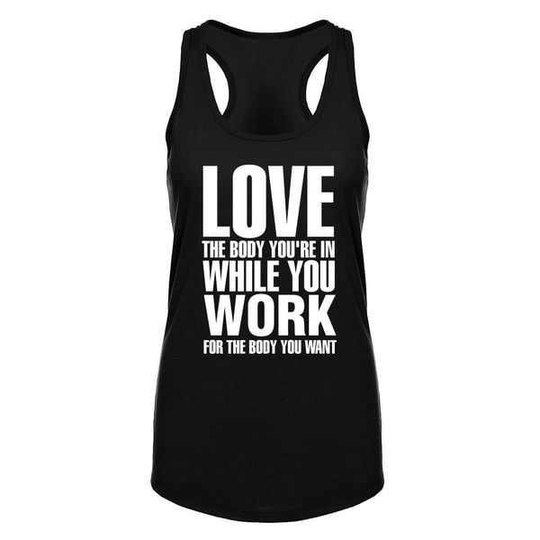 FANNOO Workout Tank Tops for Women-Womens Inspirational Funny Saying Fitness Gym Racerback Sleeveless Shirts Black