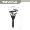 Yardwe 2Pcs Garden Leaf Rake Plastic Small Shrub Leaf Rake Short Handle Rake for Leaves