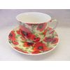 Gift Boxed red Poppy Jumbo Cup and Saucer