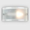 Modern Frosted Glass & Chrome Curved Wall Light