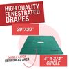Cloth Fenestrated Drape, 20” x 20” with 4” x ¾" Rectangle, Autoclavable