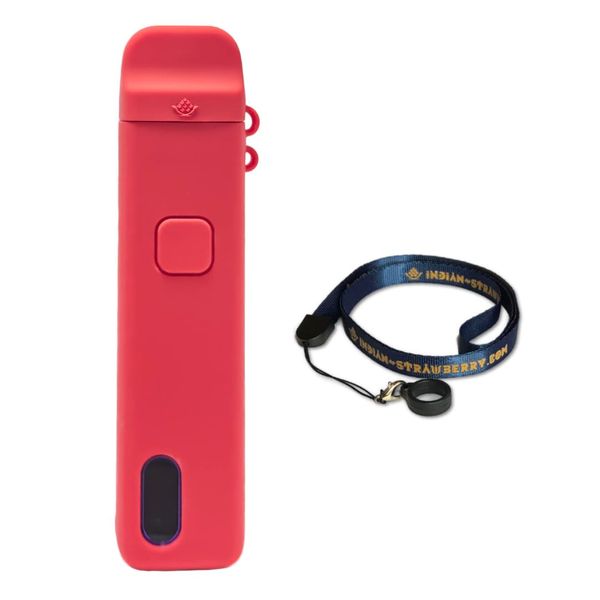 Indian Strawberry ASPIRE FLEXUS PRO Compatible Silicone Case & Neck Strap, red, Silicone Case