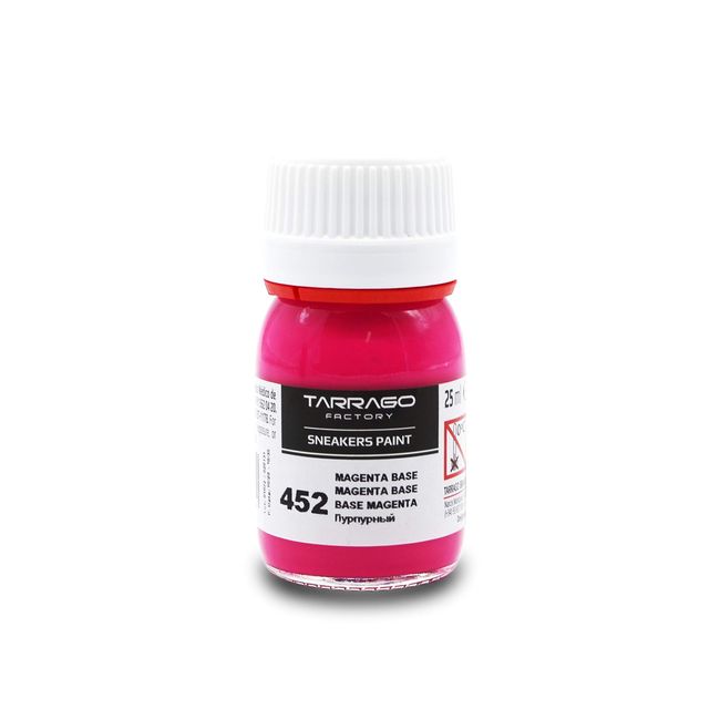 Tarrago Sneaker Paint 25 ml. Pack12 Nr. 452 Magenta Base, Magenta Basis (452), 25 ml, Macenta Taban (452), 25 ml