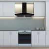 30 inch Kitchen Wall Mount Range Hood Vent 350CFM Mechanical Control Black New