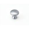 Infinity Decor Mushroom Shape Round Knobs - Solid Brass Pull Handles for Kitchen Cabinet Door Furniture (25mm, Satin Chrome)