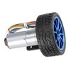 Gear Motor with Encoder, DC 12V Encoder Motor with Mounting Bracket 65mm Wheel Small Motor for Smart Car Robot Model DIY (Speed ​​200)