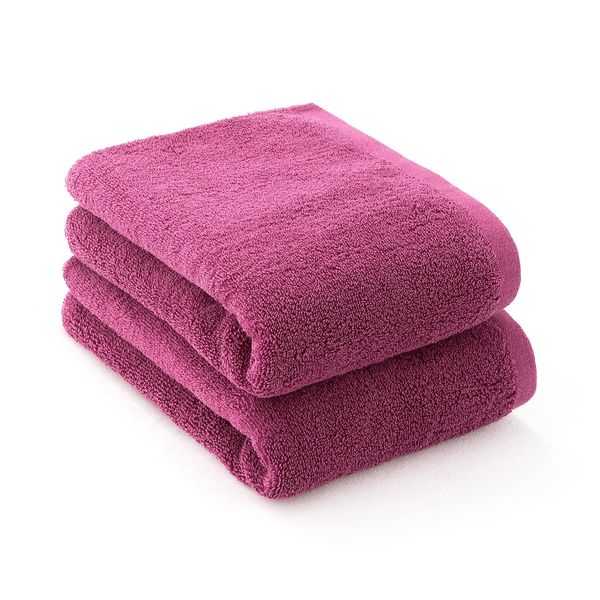 Towel Factory Lab Hotel Specification Bath Towel Set of 2 [Precious] Raspberry Pink Strong Absorption 004 Approx. 23.6 x 47.2 inches (60 x 120 cm)