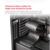 Akasa Riser Black X2 | PCIe 3.0 Riser Cable | PCIe Extension Cable | EMI Shielding | 200 mm | AK-CBPE01-20B