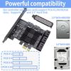 ACTIMED PCIe 8-Port SATA 3.0 Controller Card with Low Profile Bracket, Supports 8 Devices, Compatible with Windows, MAC, Linux
