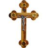 Olive Wood Cross Crucifix with Holy Essences