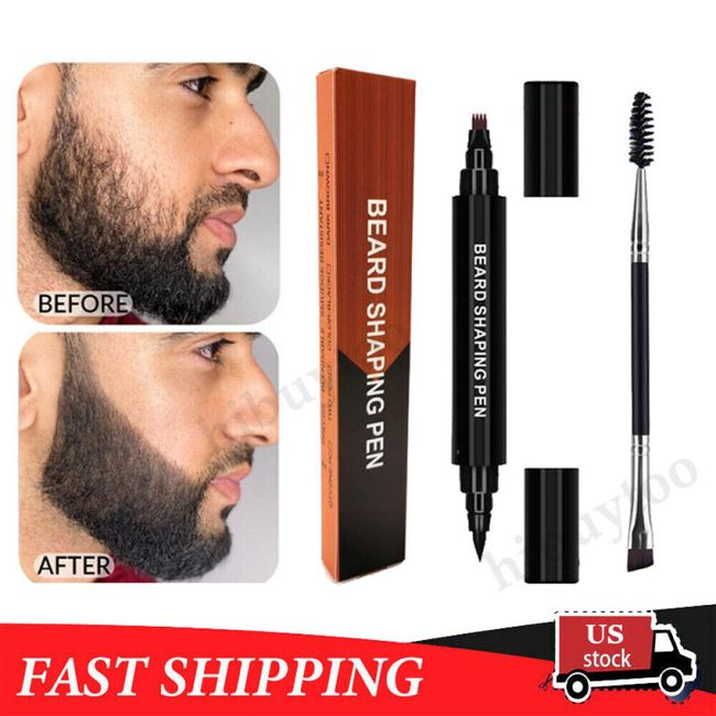 Beard Filling Pen Kit Waterproof Salon Hair Engraving Styling Eyebrow Brush-Tool