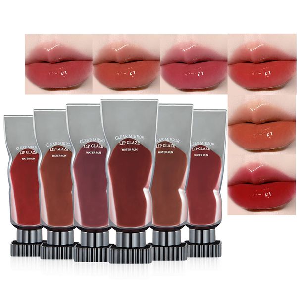 Lip Gloss, Tinted Lip Balm, Liquid Lipstick Lip Stain, Clear Mirror Liquid Lipsticks Long Lasting Non-stick Cup Lip Glaze Lip Plumper For Plumper Lip Make Up Lip Tint Liquid Blush (03 Bean paste)