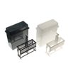MUHWA 24 Places Microscope Slides Staining Rack and Jar, 2 Sets, Gray/White